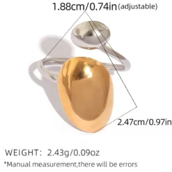 Χρυσό Ασημί Μίνιμαλ γυναικείο δαχτυλίδι με το σύμβολο του απείρου από χρυσό ανοξείδωτο ατσάλι 18K