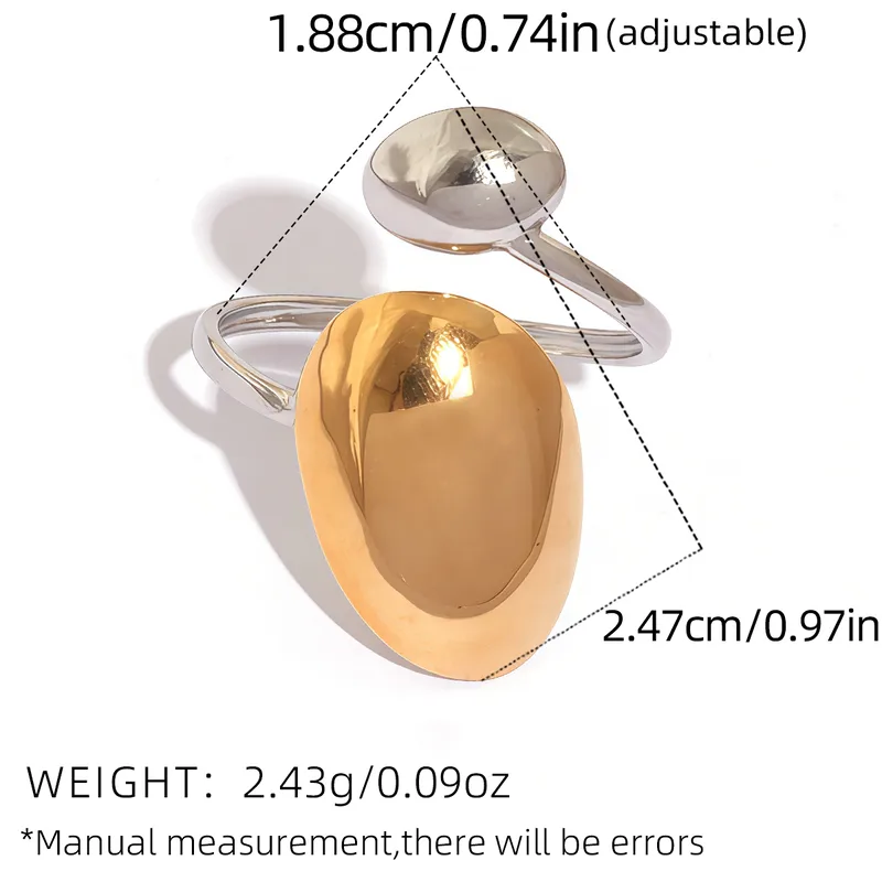 Χρυσό Ασημί Μίνιμαλ γυναικείο δαχτυλίδι με το σύμβολο του απείρου από χρυσό ανοξείδωτο ατσάλι 18K