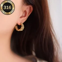 Alternative view of Γυναικεία Σκουλαρίκια CB80524 Ατσάλι