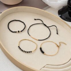 set-4-gynaikeia-vrachiolia-mavro-chryso-krystallo