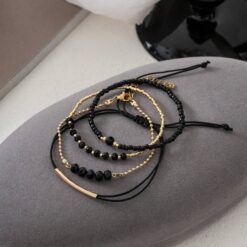 set-4-gynaikeia-vrachiolia-mavro-chryso-krystallo