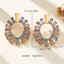 Σκουλαρίκια κρίκοι με κρύσταλλα