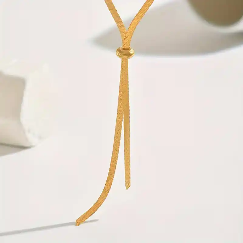 Μακρύ Κολιέ Snake Αλυσίδα | Ρυθμιζόμενο & Minimal chicbee.gr