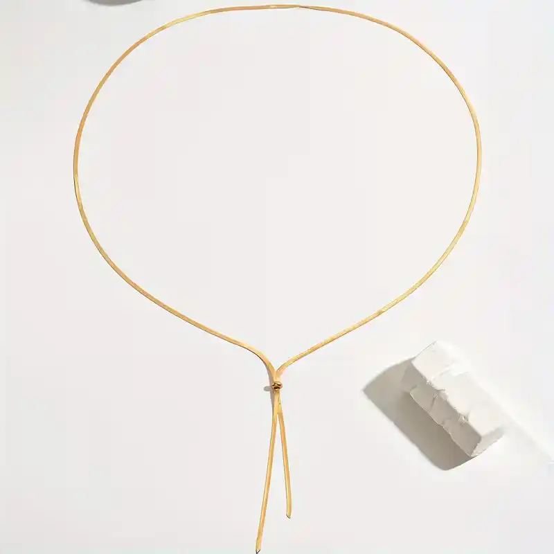 Μακρύ Κολιέ Snake Αλυσίδα | Ρυθμιζόμενο & Minimal chicbee.gr