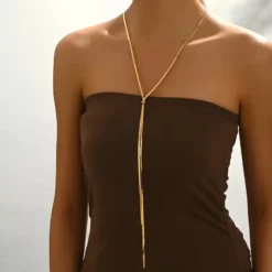 Μακρύ Κολιέ Snake Αλυσίδα | Ρυθμιζόμενο & Minimal chicbee.gr