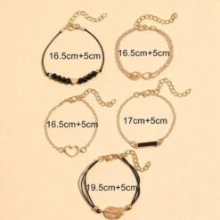 set-gynaikeia-vrachiolia-boho-gold-black