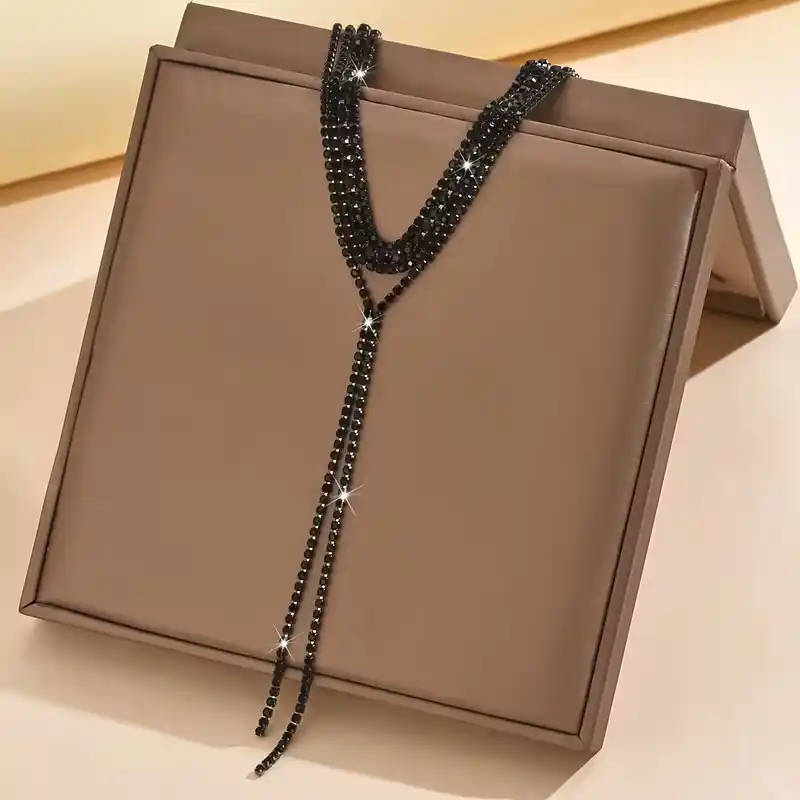 μαύρο-choker-κολιέ-πολυεπίπεδο-με-στρας-διαστάσεις-chicbee