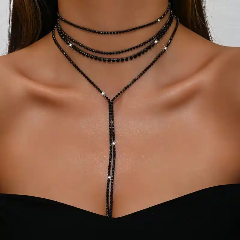 μαύρο-choker-κολιέ-πολυεπίπεδο-με-στρας-διαστάσεις-chicbee