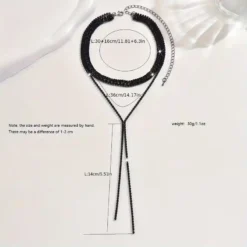 μαύρο-choker-κολιέ-πολυεπίπεδο-με-στρας-διαστάσεις-chicbee