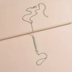 Minimal αλυσίδα ποδιού barefoot sandal με σχέδιο ψαροκόκκαλο Chicbee.gr